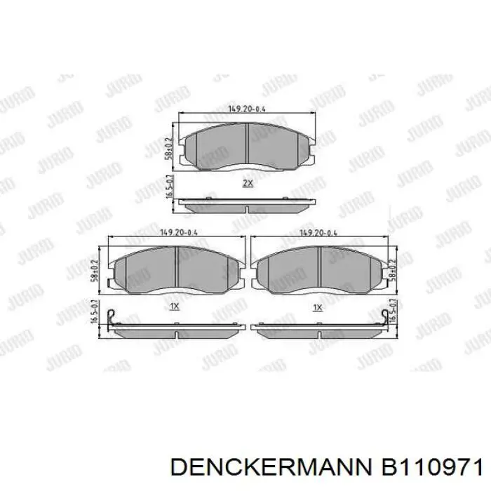 Колодки Denckermann B110971 цена, от 20.17 USD