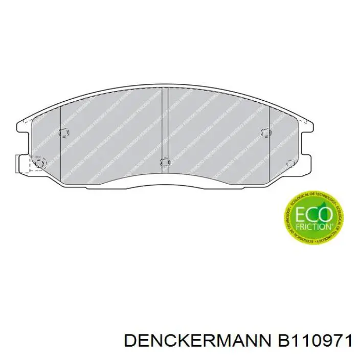 Купить B110971 Denckermann Колодки тормозные