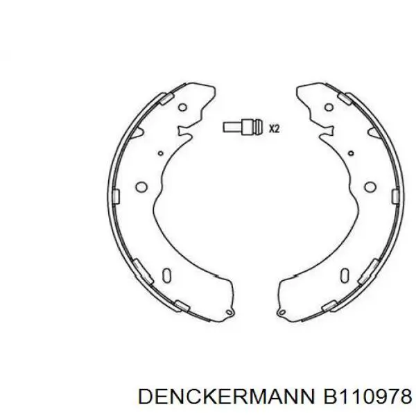 Передние тормозные колодки B110978 Denckermann