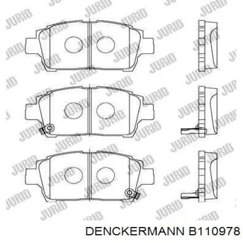 Купить B110978 Denckermann Колодки тормозные