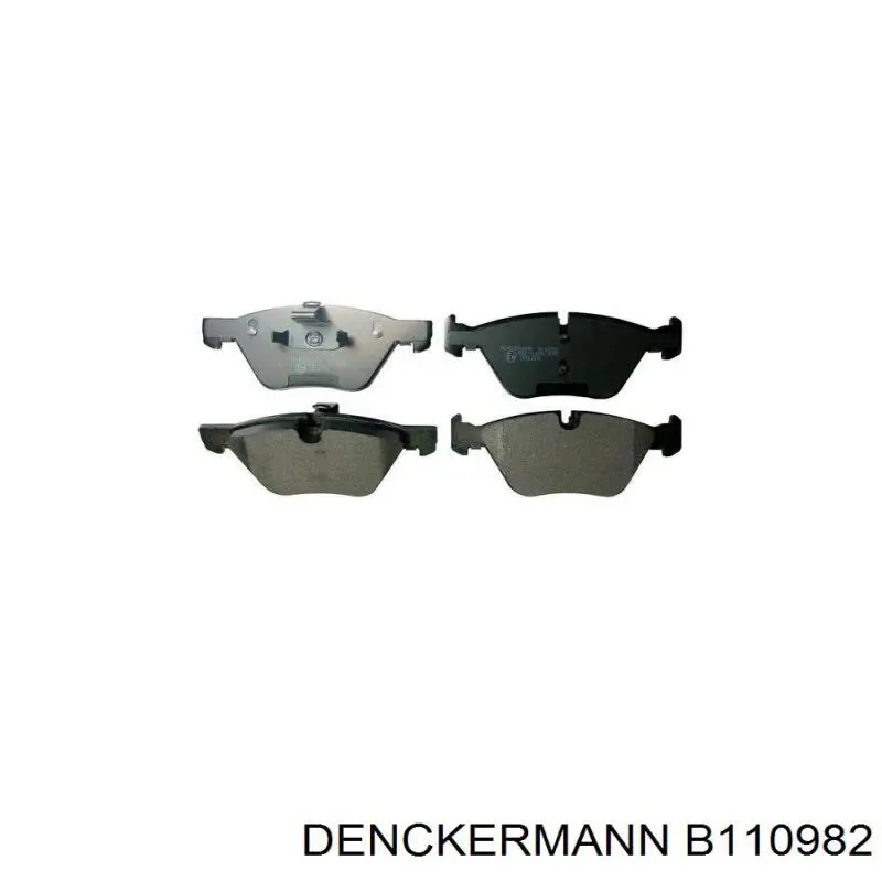B110982 Denckermann колодки тормозные передние дисковые