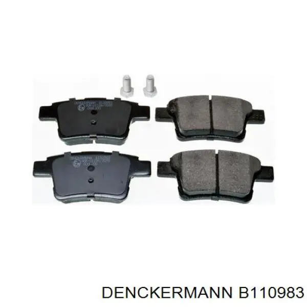 B110983 Denckermann колодки тормозные задние дисковые
