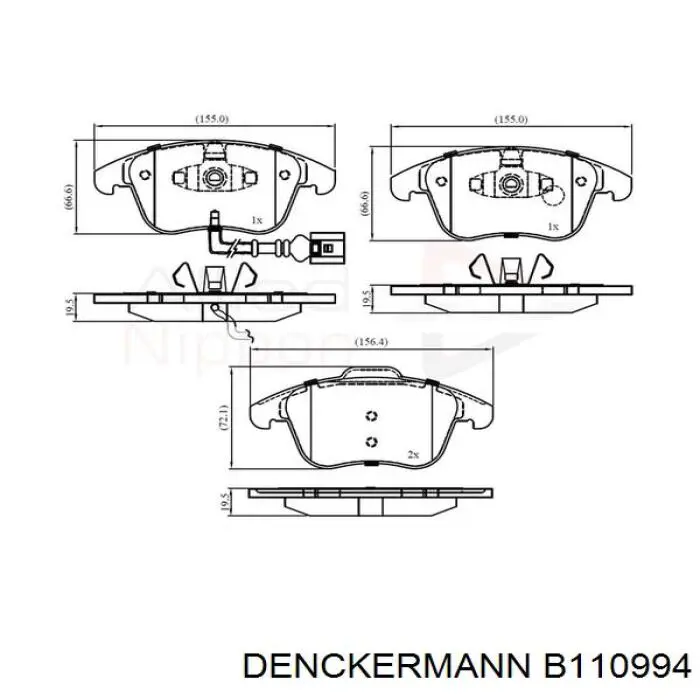 Колодки Denckermann B110994 цена, от 30.69 USD