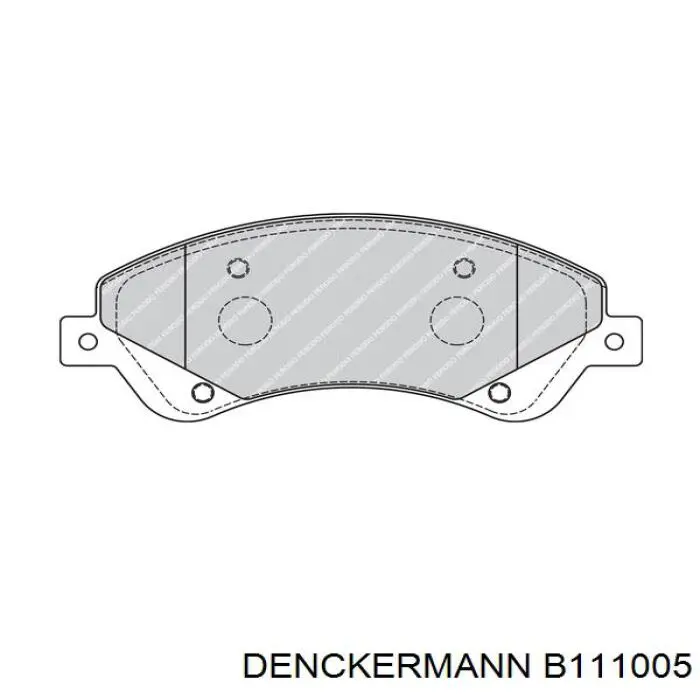 Передние тормозные колодки B111005 Denckermann