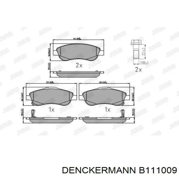 Колодки Denckermann B111009 цена, от 23.62 USD