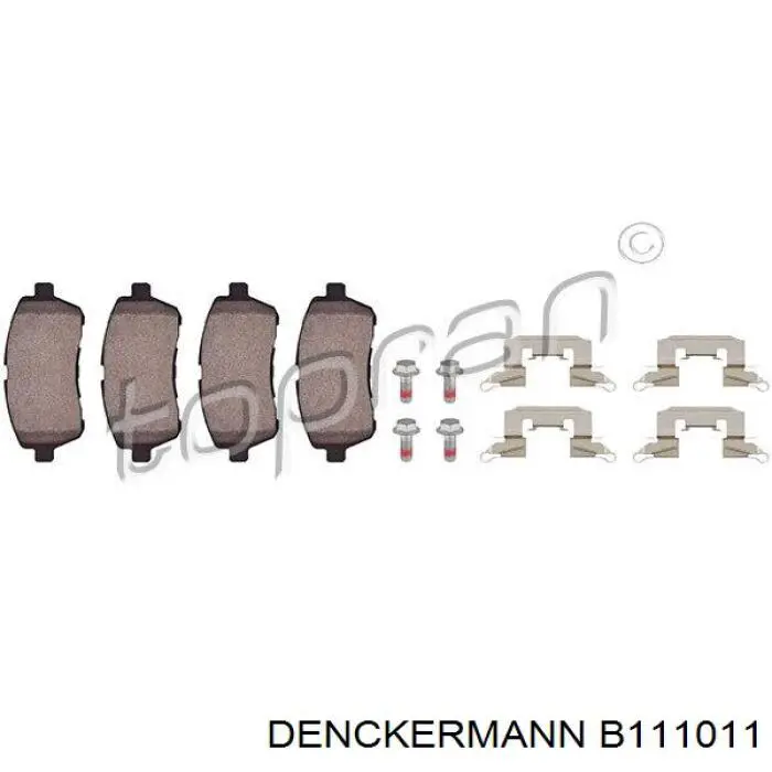 Купить B111011 Denckermann Колодки тормозные