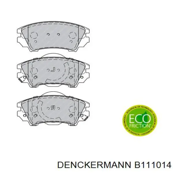 Передние тормозные колодки B111014 Denckermann