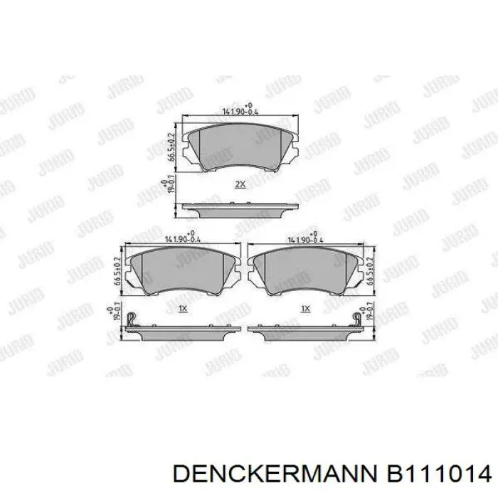 Колодки Denckermann B111014 цена, от 20.84 USD