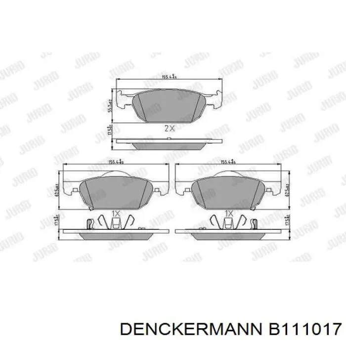 Колодки Denckermann B111017 цена, от 26.38 USD