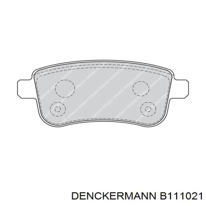 Купить B111021 Denckermann Колодки тормозные задние, дисковые