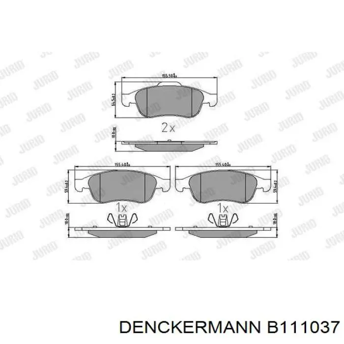 Pastillas de freno delanteras B111037 Denckermann