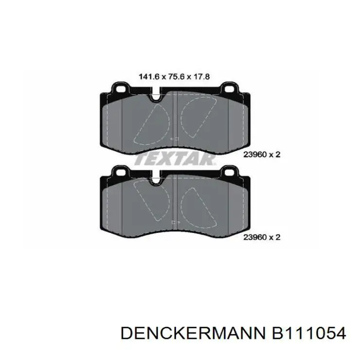 Колодки Denckermann B111054 цена, от 27.44 USD
