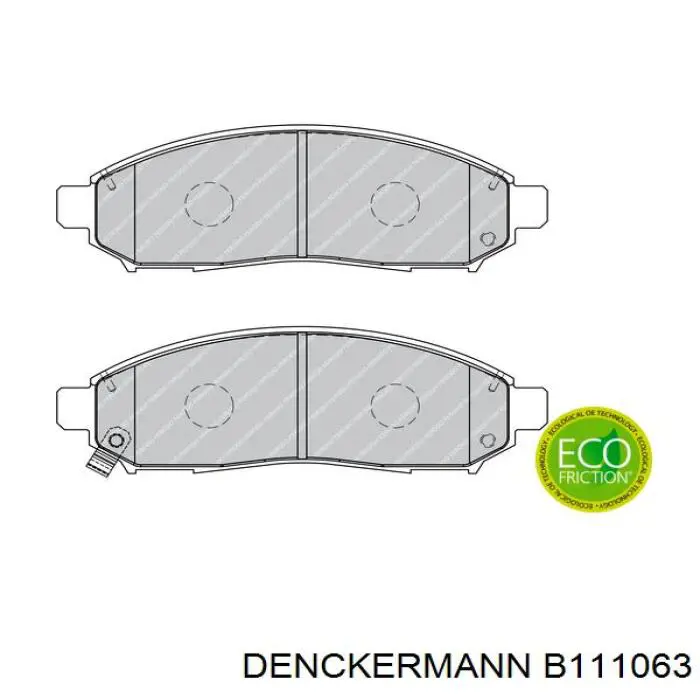 Купить B111063 Denckermann Колодки тормозные