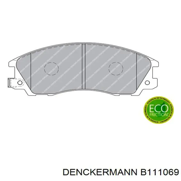 Передние тормозные колодки B111069 Denckermann