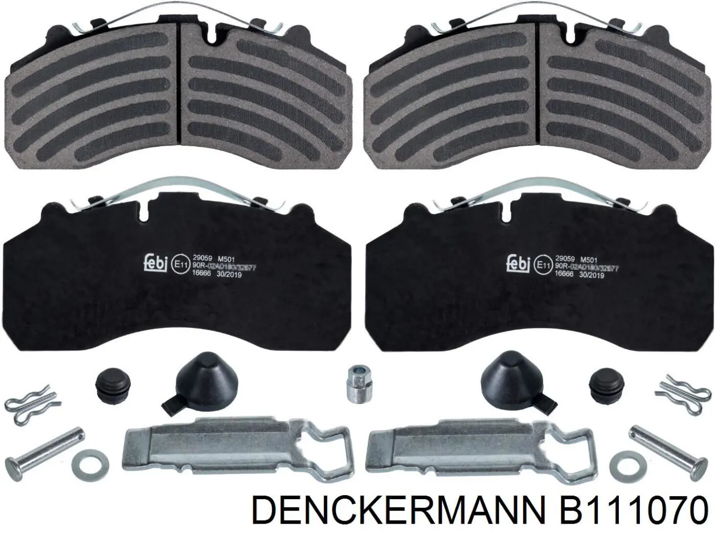 B111070 Denckermann задние тормозные колодки
