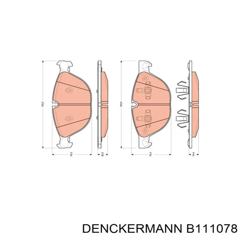 Колодки Denckermann B111078 цена, от 36.70 USD