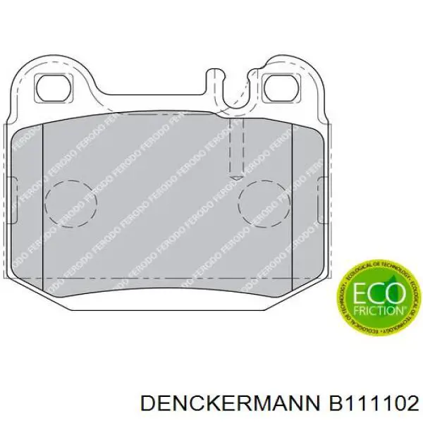Купить B111102 Denckermann Колодки тормозные задние, дисковые