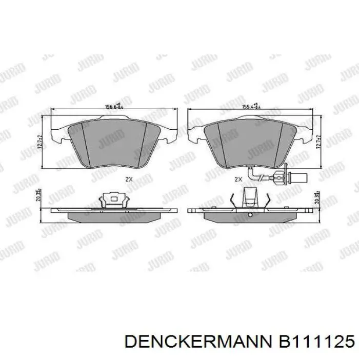 Колодки Denckermann B111125 цена, от 30.42 USD
