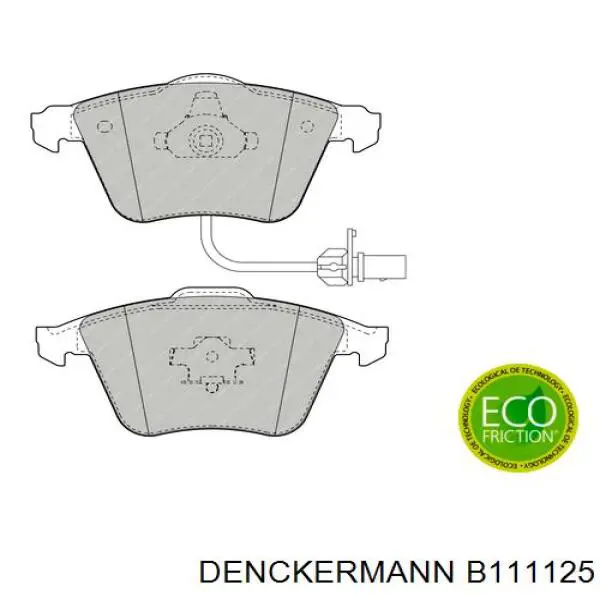 Купить B111125 Denckermann Колодки тормозные