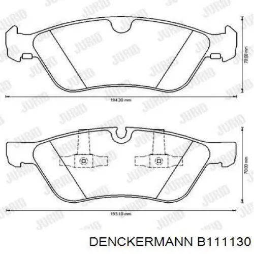 Колодки Denckermann B111130 цена, от 33.82 USD