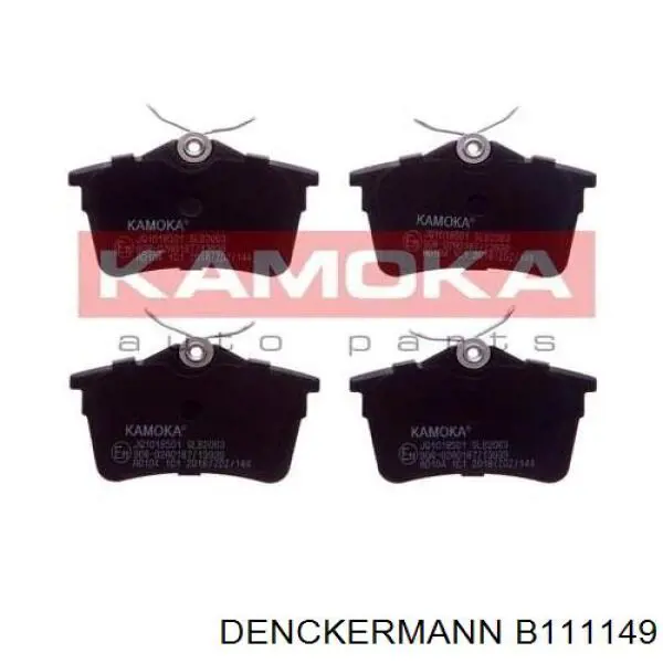 Колодки тормозные задние дисковые DENCKERMANN B111149