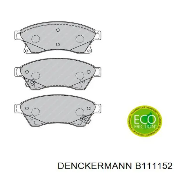 Pastillas de freno delanteras B111152 Denckermann