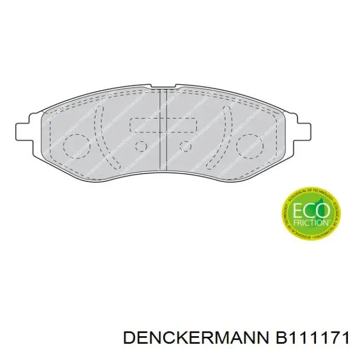 Купить B111171 Denckermann Колодки тормозные
