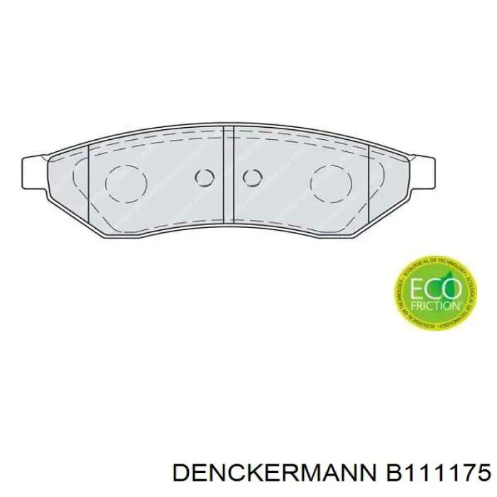 Купить B111175 Denckermann Колодки тормозные задние, дисковые