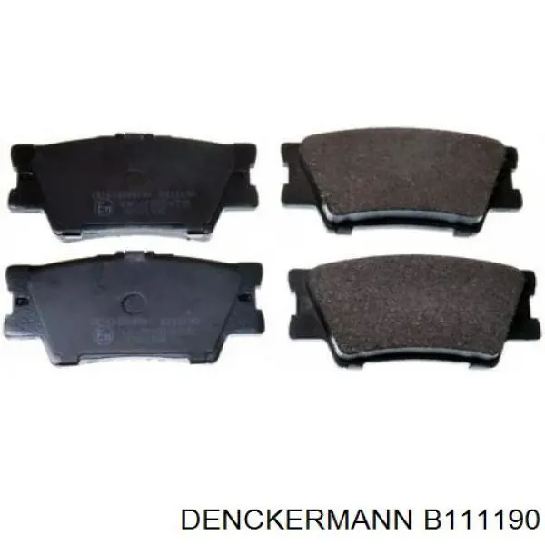 B111190 Denckermann колодки тормозные задние дисковые
