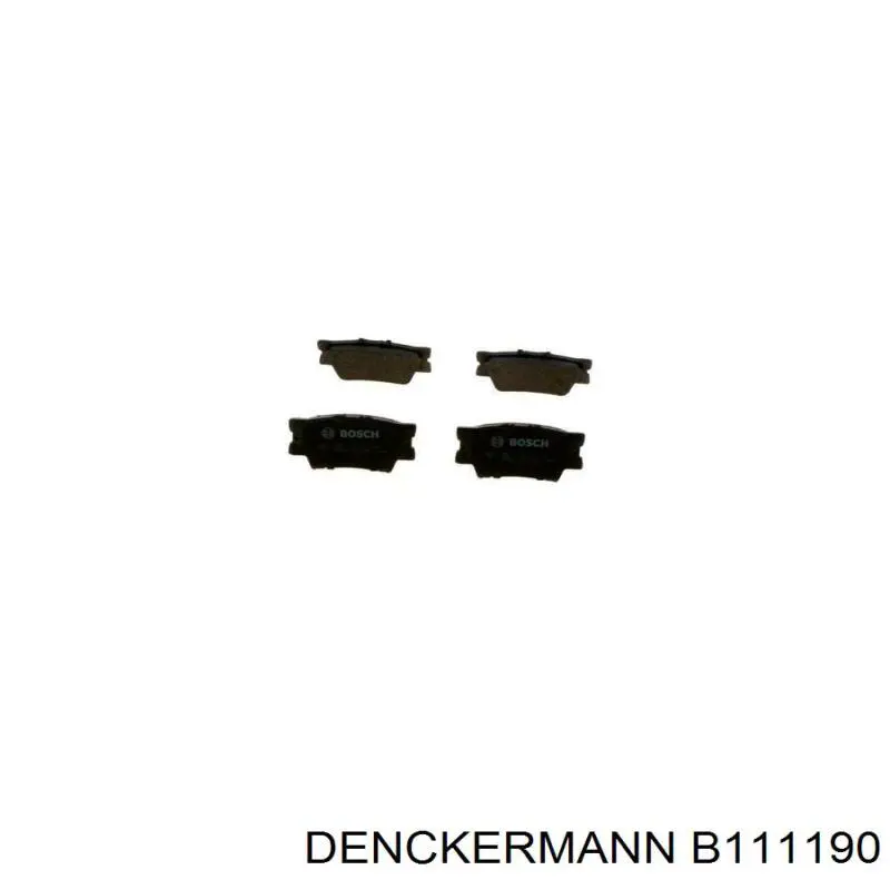 Купить B111190 Denckermann Колодки тормозные задние, дисковые