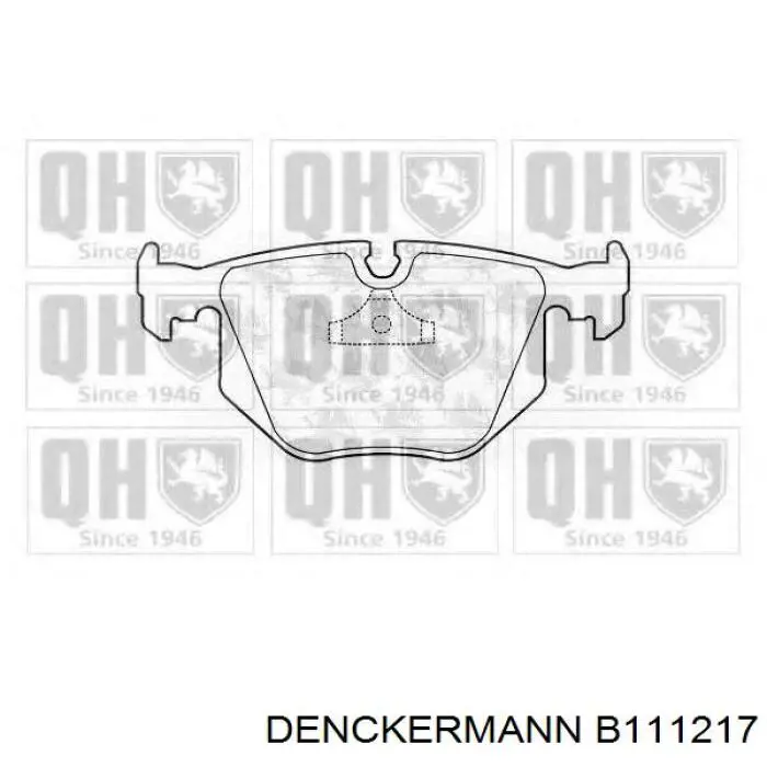 Купить B111217 Denckermann Колодки тормозные задние, дисковые