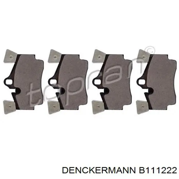 Купить B111222 Denckermann Колодки тормозные задние, дисковые