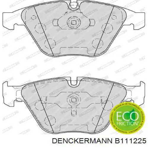 B111225 Denckermann колодки тормозные передние дисковые