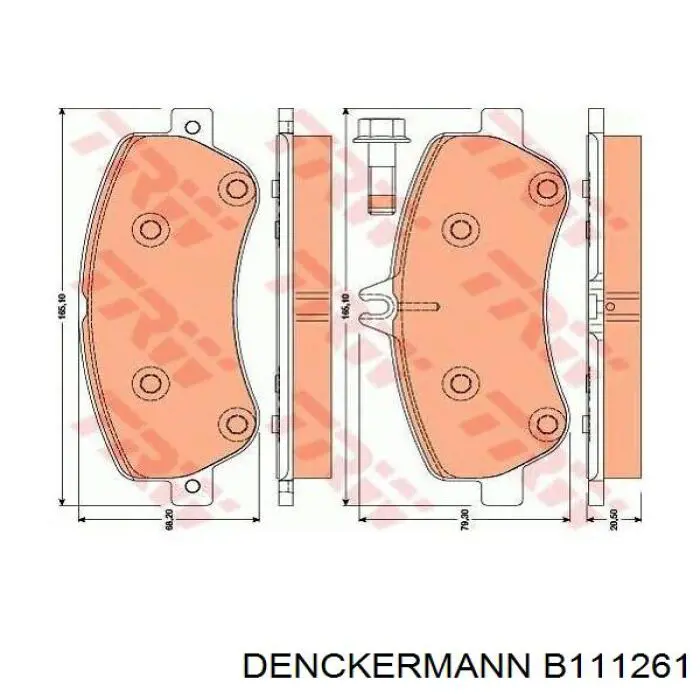 Колодки Denckermann B111261 цена, от 30.60 USD