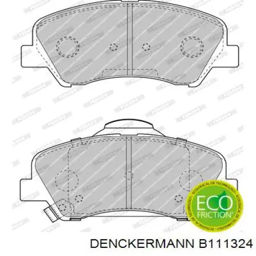 Колодки Denckermann B111324 цена, от 19.56 USD