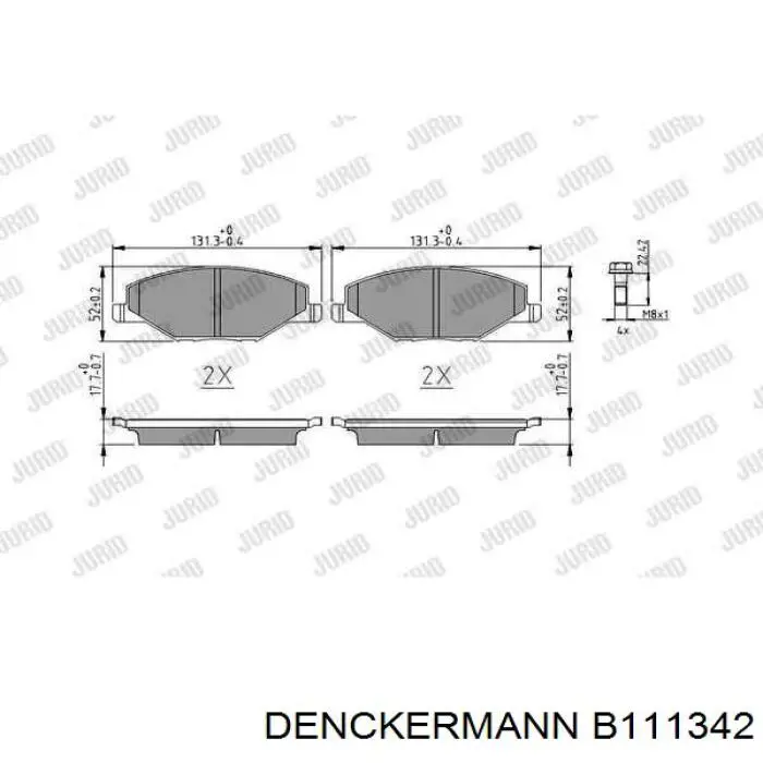 Колодки Denckermann B111342 цена, от 19.45 USD