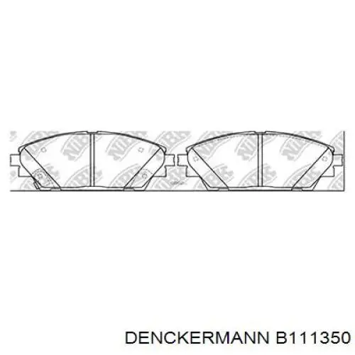 Купить B111350 Denckermann Колодки тормозные