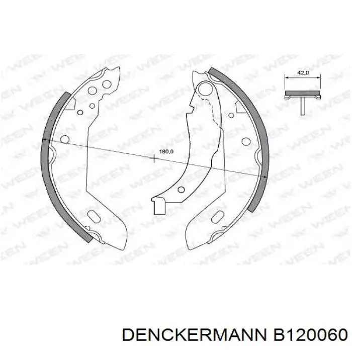Compre B120060 Denckermann Sapatas do freio traseiras de tambor