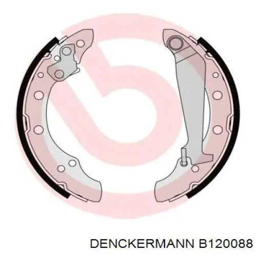 Купить B120088 Denckermann Задние барабанные тормозные колодки