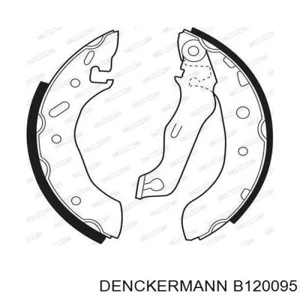 B120095 Denckermann колодки тормозные задние барабанные
