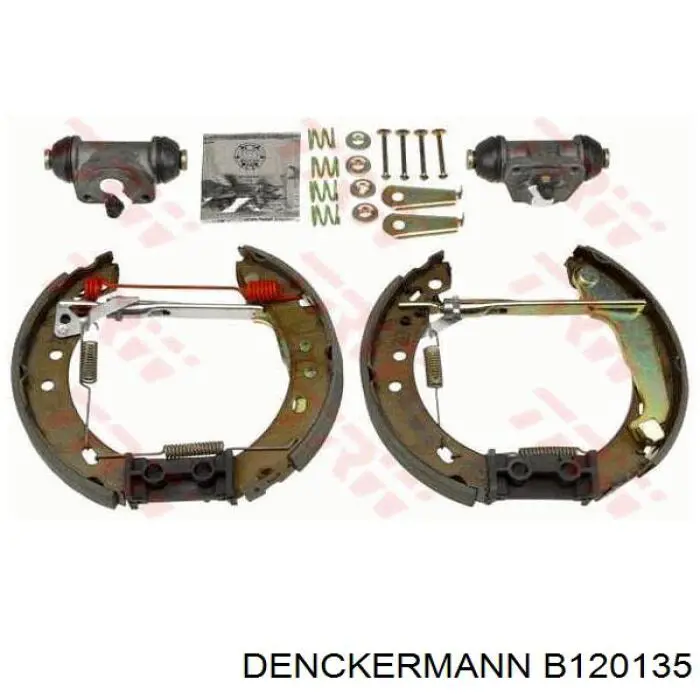 Купить B120135 Denckermann Задние барабанные тормозные колодки