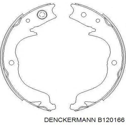 Купить B120166 Denckermann Колодки ручника/стояночного тормоза