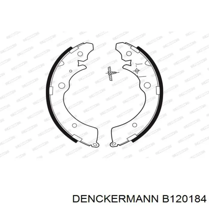 B120184 Denckermann колодки тормозные задние барабанные