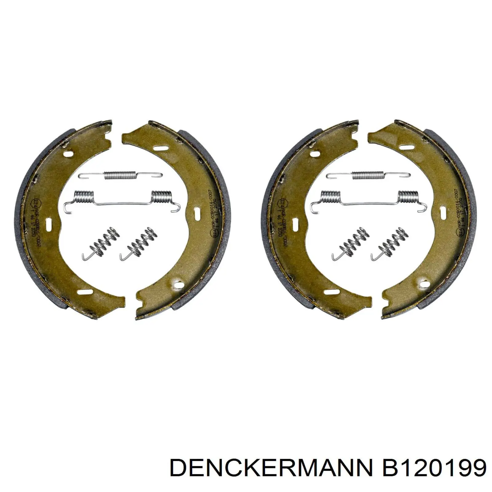 Купить B120199 Denckermann Колодки ручника/стояночного тормоза