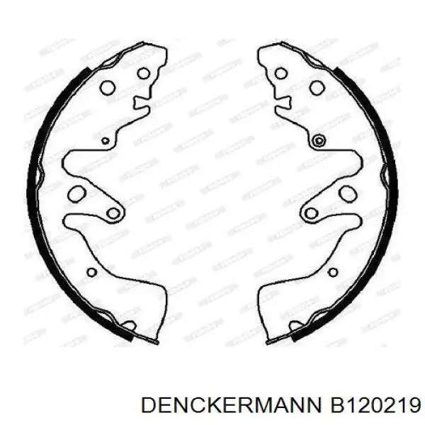 Zapatas de frenos de tambor traseras B120219 Denckermann