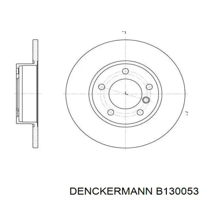 Купить B130053 Denckermann Ротор тормозной