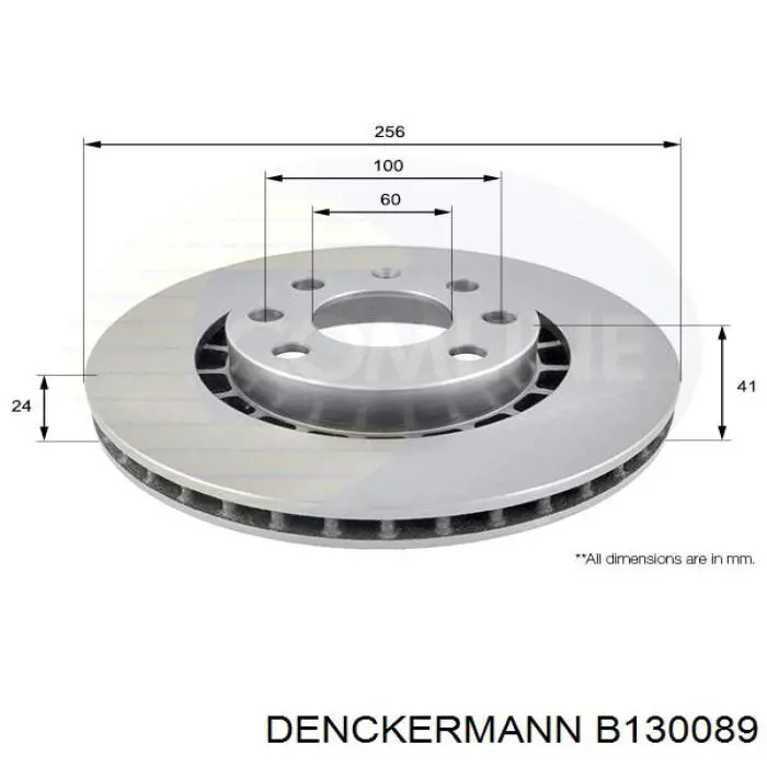 Купить B130089 Denckermann Ротор тормозной