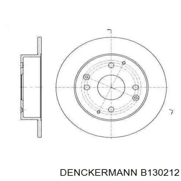 Задний тормозной диск Denckermann B130212 цена, от 29.35 USD