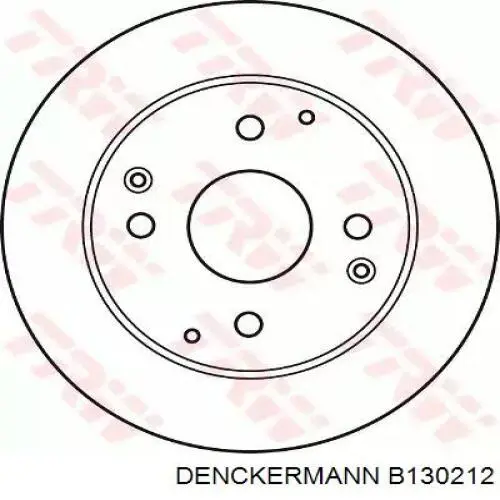 Купить B130212 Denckermann Диск тормозной задний