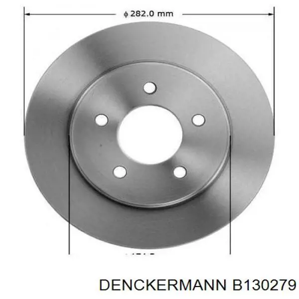 Передние тормозные диски B130279 Denckermann